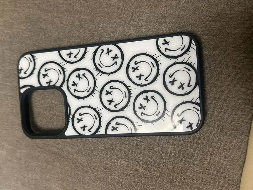 Micase iPhone Smiley Face Graffiti Tempered Glass Phone Case